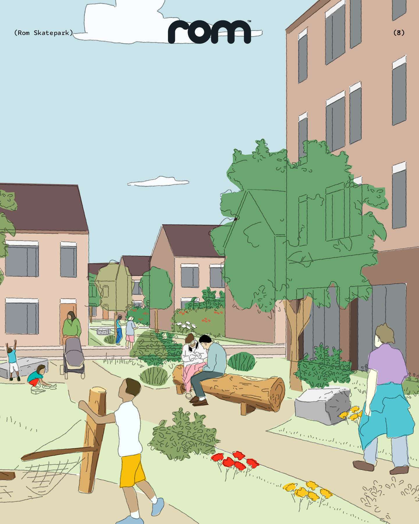A playable landscape weaving through the neighbourhood.